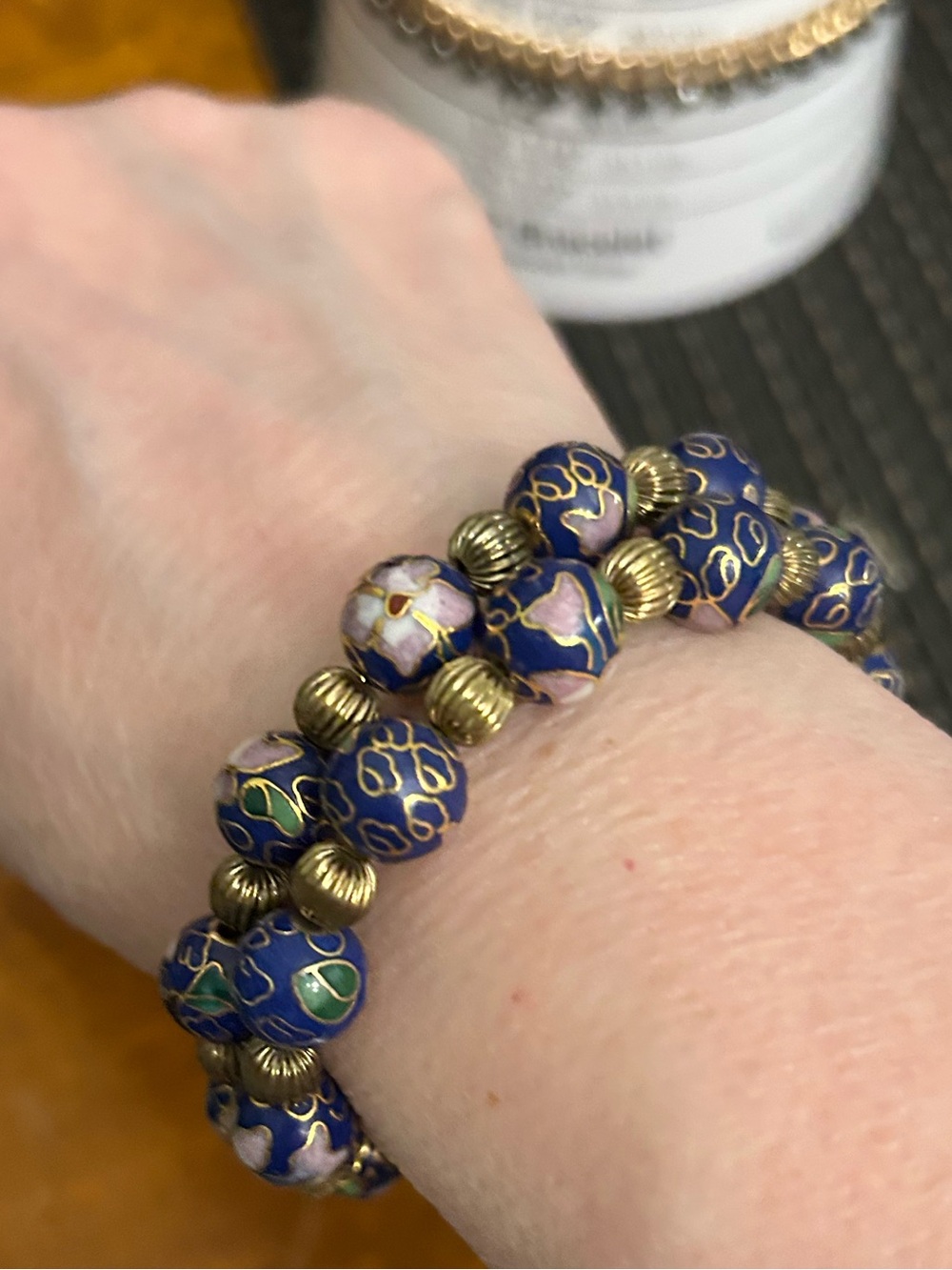 Cloisonné Memory Wire Bracelet